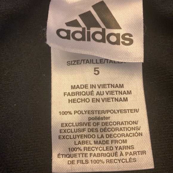 Adidas black tracksuit jacket jogger pant set size 5. In good condition. - Picture 2 of 13